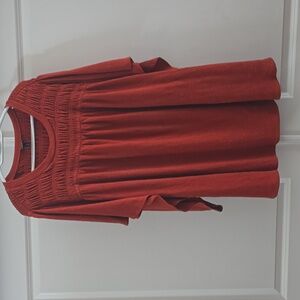 Torrid Burnt Orange Smocked Blouse